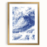 Powerful Ocean Wave Coastal Wall Art - Nautical Seaside Artwork