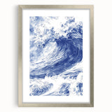 Powerful Ocean Wave Coastal Wall Art - Nautical Seaside Artwork