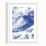 Powerful Ocean Wave Coastal Wall Art - Nautical Seaside Artwork