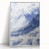 Powerful Ocean Wave Coastal Wall Art - Nautical Seaside Artwork