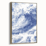 Powerful Ocean Wave Coastal Wall Art - Nautical Seaside Artwork