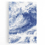 Powerful Ocean Wave Coastal Wall Art - Nautical Seaside Artwork