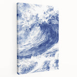 Powerful Ocean Wave Coastal Wall Art - Nautical Seaside Artwork