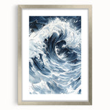 Dynamic Ocean Wave Coastal Wall Art - Nautical Seaside Decor Print