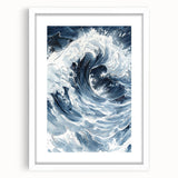 Dynamic Ocean Wave Coastal Wall Art - Nautical Seaside Decor Print