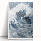Dynamic Ocean Wave Coastal Wall Art - Nautical Seaside Decor Print