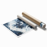 Dynamic Ocean Wave Coastal Wall Art - Nautical Seaside Decor Print