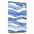 Watercolor Waves Coastal Wall Art - Oceanic Nautical Decor Print