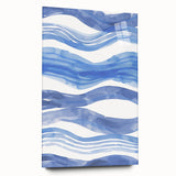 Watercolor Waves Coastal Wall Art - Oceanic Nautical Decor Print