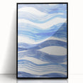Watercolor Waves Coastal Wall Art - Oceanic Nautical Decor Print