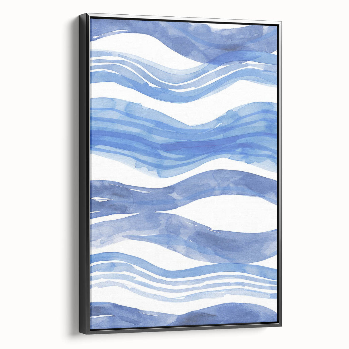 Watercolor Waves Coastal Wall Art - Oceanic Nautical Decor Print