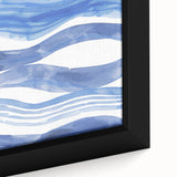 Watercolor Waves Coastal Wall Art - Oceanic Nautical Decor Print