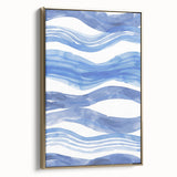 Watercolor Waves Coastal Wall Art - Oceanic Nautical Decor Print