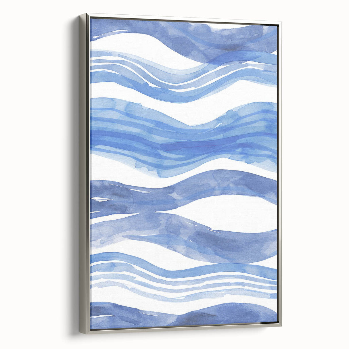 Watercolor Waves Coastal Wall Art - Oceanic Nautical Decor Print