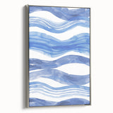 Watercolor Waves Coastal Wall Art - Oceanic Nautical Decor Print