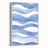 Watercolor Waves Coastal Wall Art - Oceanic Nautical Decor Print