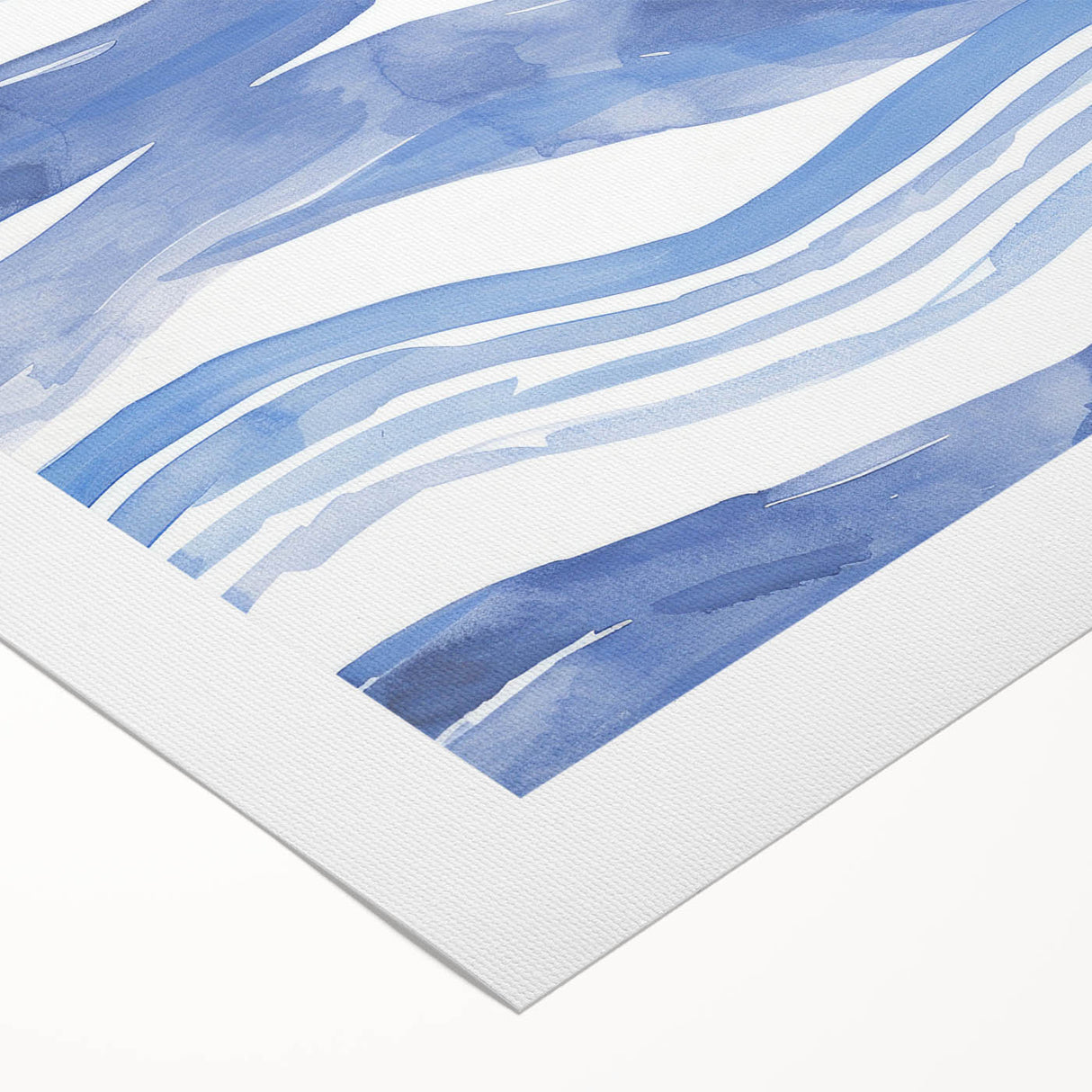 Watercolor Waves Coastal Wall Art - Oceanic Nautical Decor Print