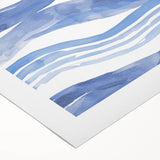 Watercolor Waves Coastal Wall Art - Oceanic Nautical Decor Print