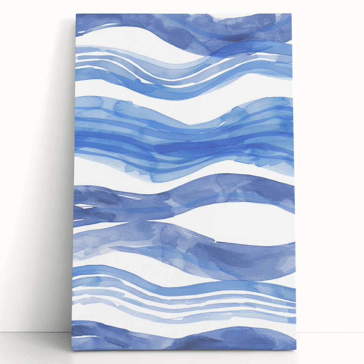 Watercolor Waves Coastal Wall Art - Oceanic Nautical Decor Print