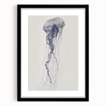 Intricate Jellyfish Coastal Wall Art - Nautical Ocean Decor Print