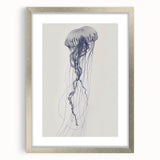 Intricate Jellyfish Coastal Wall Art - Nautical Ocean Decor Print