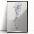Intricate Jellyfish Coastal Wall Art - Nautical Ocean Decor Print