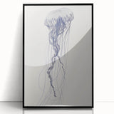 Intricate Jellyfish Coastal Wall Art - Nautical Ocean Decor Print