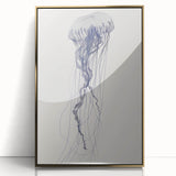 Intricate Jellyfish Coastal Wall Art - Nautical Ocean Decor Print
