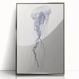 Intricate Jellyfish Coastal Wall Art - Nautical Ocean Decor Print