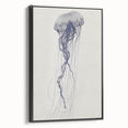Intricate Jellyfish Coastal Wall Art - Nautical Ocean Decor Print