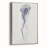 Intricate Jellyfish Coastal Wall Art - Nautical Ocean Decor Print