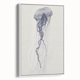 Intricate Jellyfish Coastal Wall Art - Nautical Ocean Decor Print