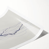 Intricate Jellyfish Coastal Wall Art - Nautical Ocean Decor Print