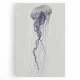 Intricate Jellyfish Coastal Wall Art - Nautical Ocean Decor Print