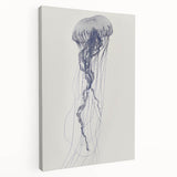 Intricate Jellyfish Coastal Wall Art - Nautical Ocean Decor Print