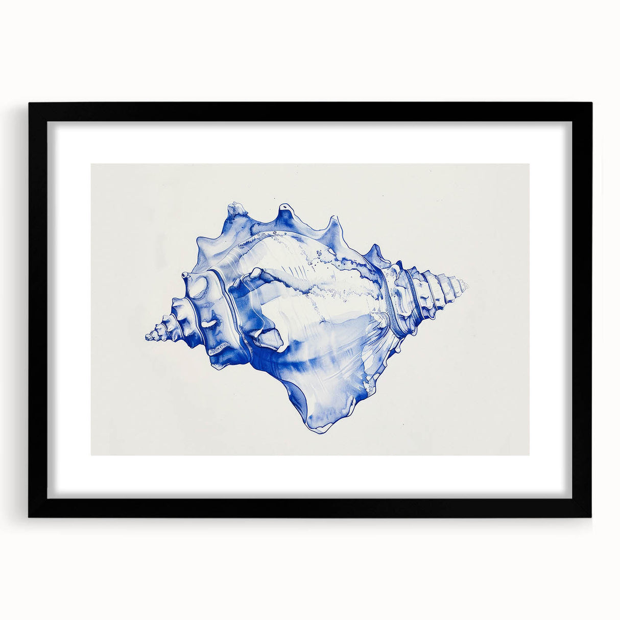 Seashell Coastal Wall Art – Nautical Beach-Themed Ocean Print