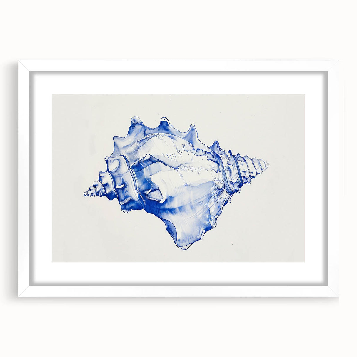 Seashell Coastal Wall Art – Nautical Beach-Themed Ocean Print