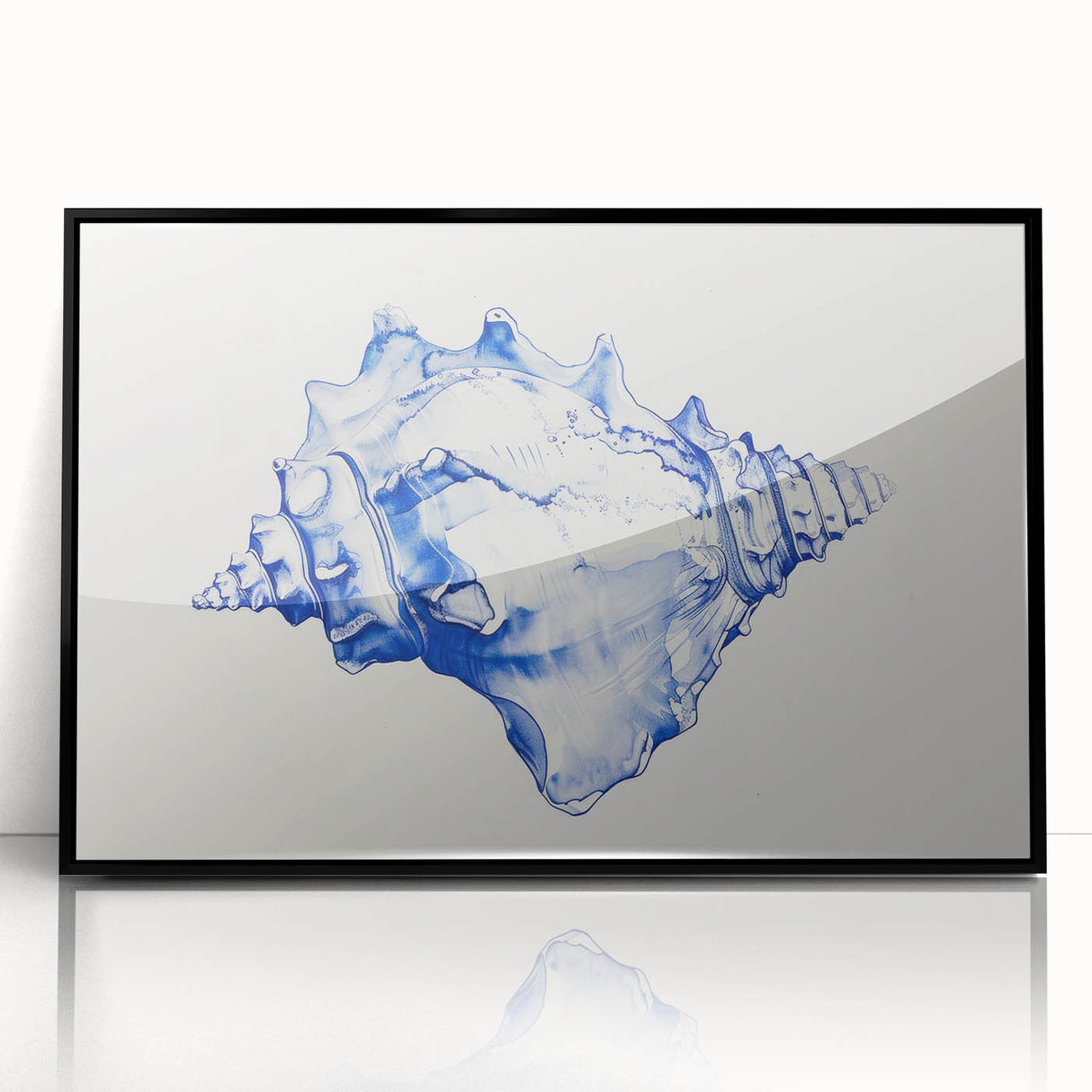 Seashell Coastal Wall Art – Nautical Beach-Themed Ocean Print
