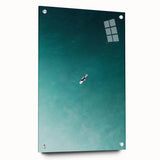 Calm Ocean Wall Art – Surfer on Tranquil Waters Coastal-Themed Print