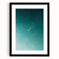 Calm Ocean Wall Art – Surfer on Tranquil Waters Coastal-Themed Print