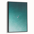 Calm Ocean Wall Art – Surfer on Tranquil Waters Coastal-Themed Print