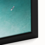 Calm Ocean Wall Art – Surfer on Tranquil Waters Coastal-Themed Print