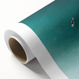 Calm Ocean Wall Art – Surfer on Tranquil Waters Coastal-Themed Print