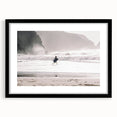 Beach Day Coastal Wall Art – Child Running by Ocean Waves Print