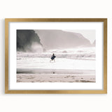 Beach Day Coastal Wall Art – Child Running by Ocean Waves Print