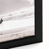 Beach Day Coastal Wall Art – Child Running by Ocean Waves Print
