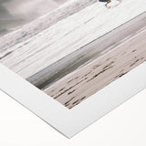 Beach Day Coastal Wall Art – Child Running by Ocean Waves Print