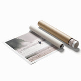 Beach Day Coastal Wall Art – Child Running by Ocean Waves Print