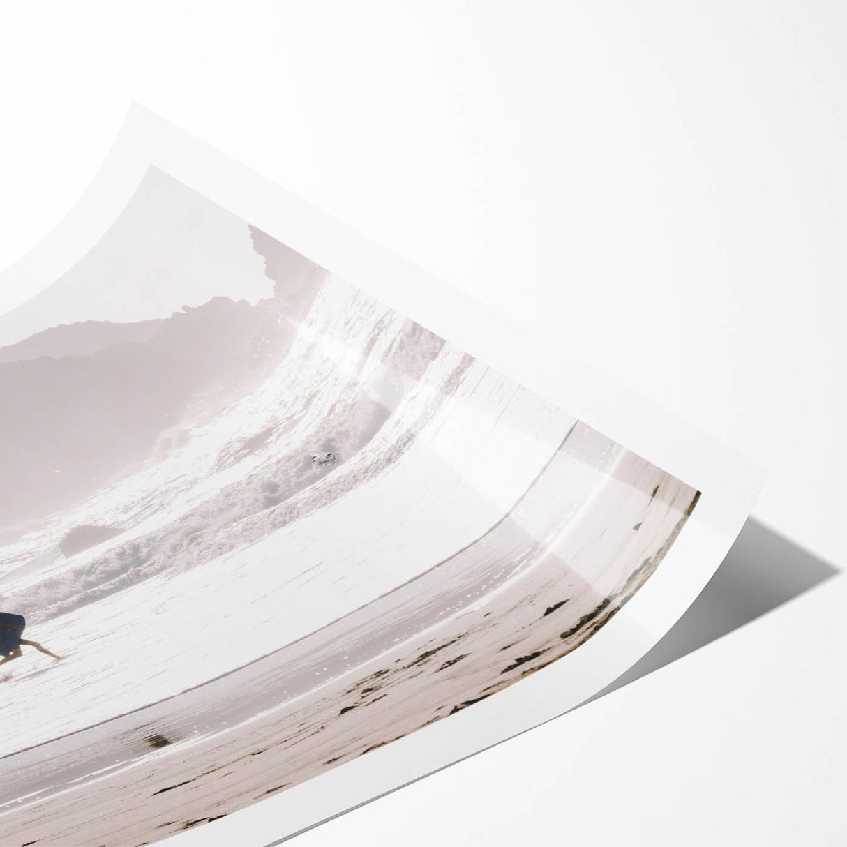 Beach Day Coastal Wall Art – Child Running by Ocean Waves Print