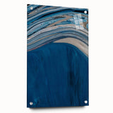 Coastal Wall Art - Abstract Blue Ocean Waves Beach-Themed Nautical Print